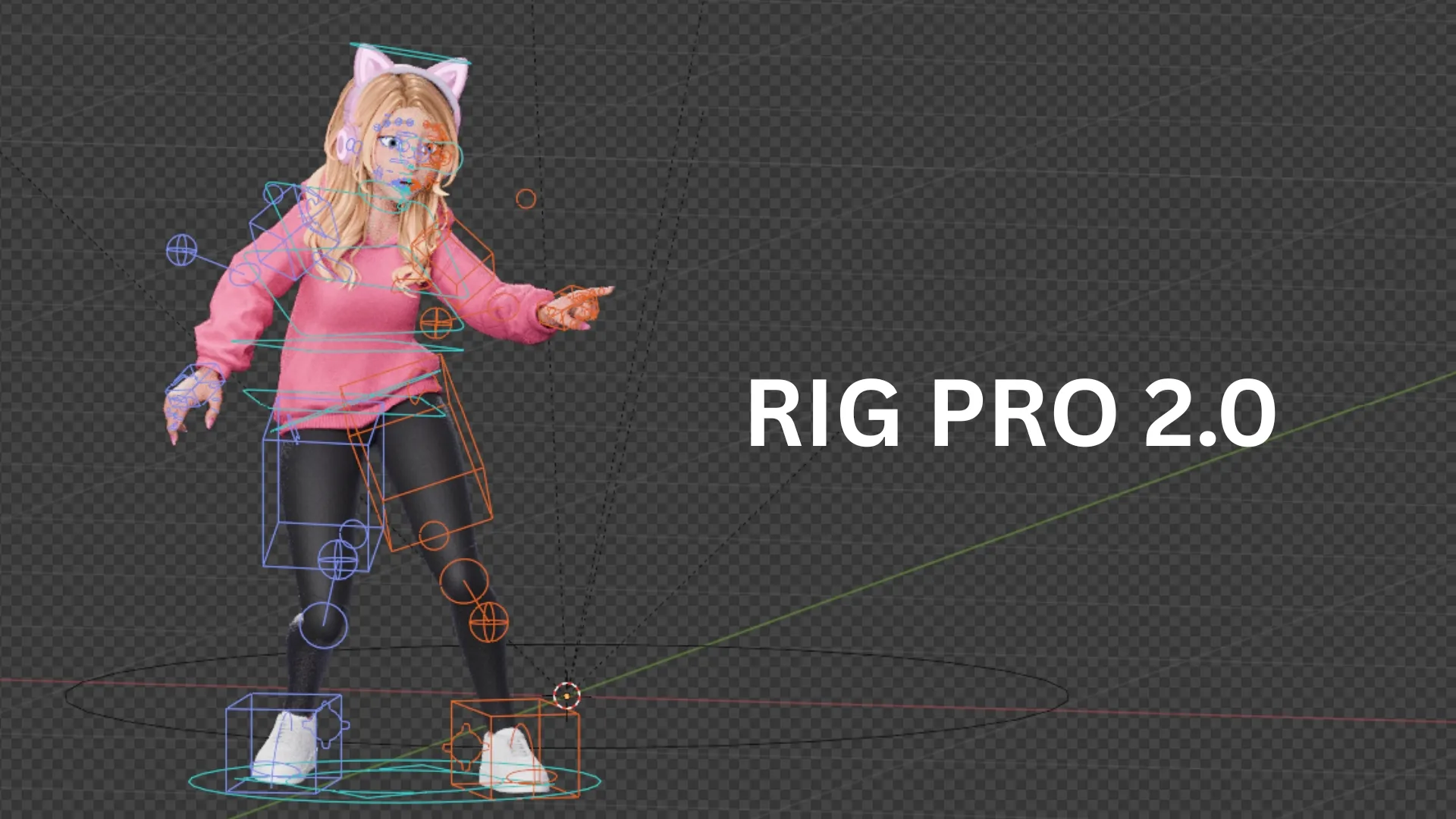 Autorig Pro 2.0 rigging system for Gamer Girl White Woman